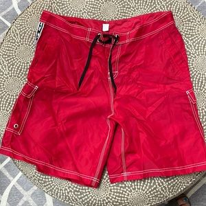 Red Pelagic fishing board shorts size 40